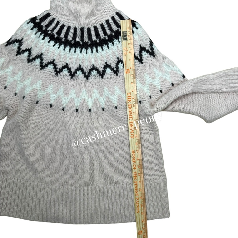 A.L.C. Pink Ruby Fair Isle Turtleneck Oversized Sweater - Picture 9 of 14